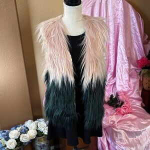 Ombre Faux Fur Vest